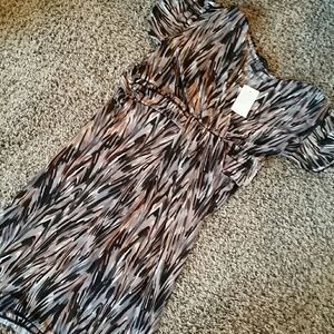 GRACE Brown/Black/Tan Wrap Dress