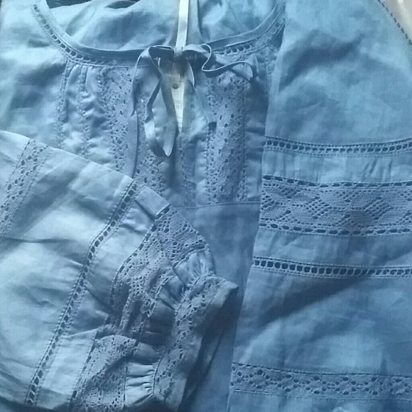 NWT Irving & Fine crochet peasant top Size S - Picture 4 of 4