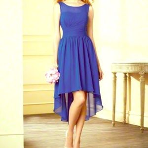 Navy bridesmaid formal dress high low hi lo