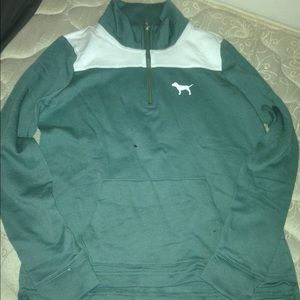 PINK quarter zip sweater NWT