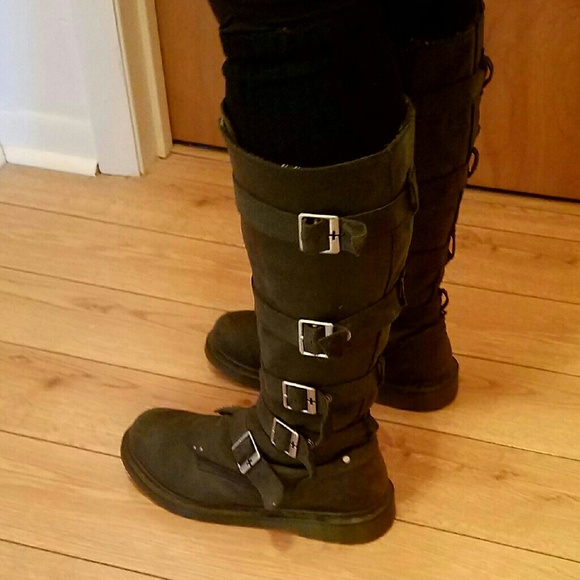 Leather Dr. Marten  buckle boots