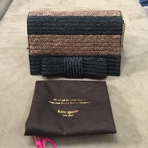 Kate Spade Black & Brown Straw Handbag