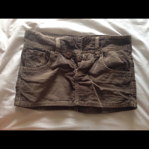 Corduroy mini skirt