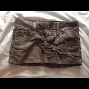 Corduroy mini skirt