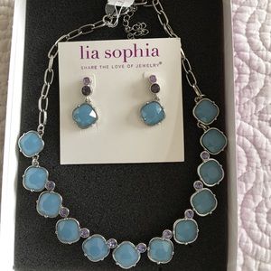 Lia Sophia Necklace and Earrings Set