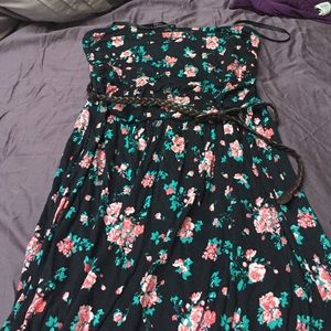 Floral print maxi dress