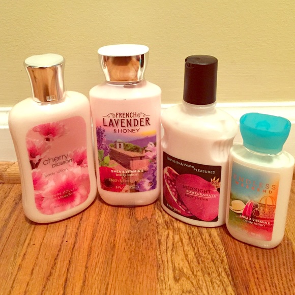 Bath and Body Works lotion and spray collection