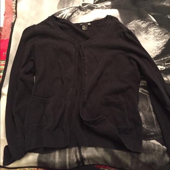 Basic black cardigan