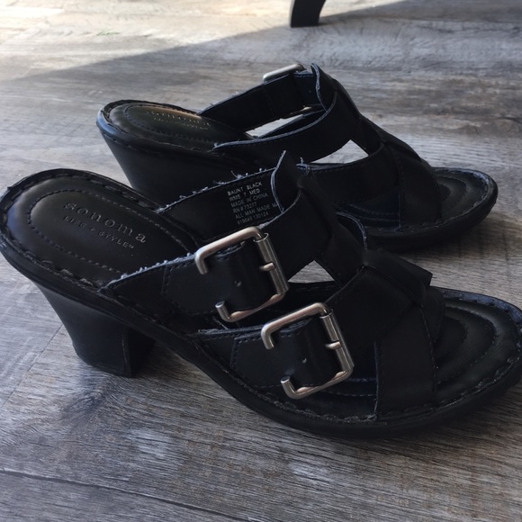 Shoes - Sonoma life & style shoes wedge buckle sandals