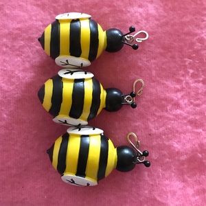 3 Yellow Jacket/ Honeybee necklace charms