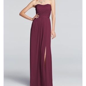Beautiful bridesmaid dress in wine