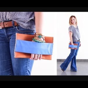 NOONDAY COLLECTION LEATHER CLUTCH
