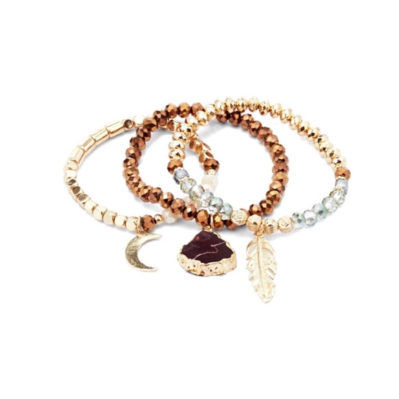 New York & Company Jewelry - Three piece beaded Stretch bracelet