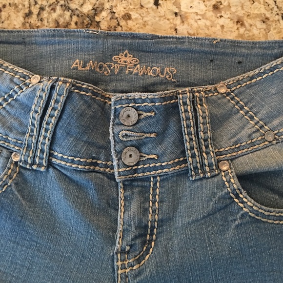 Women's juniors denim long Jean shorts