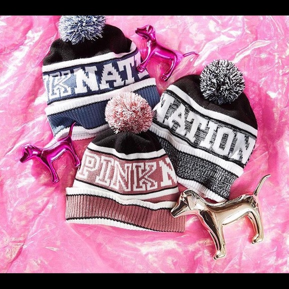 PINK Victoria's Secret Accessories - NWT Pink VS beanie in soft begonia