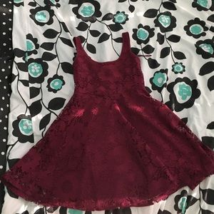 Maroon lace dress