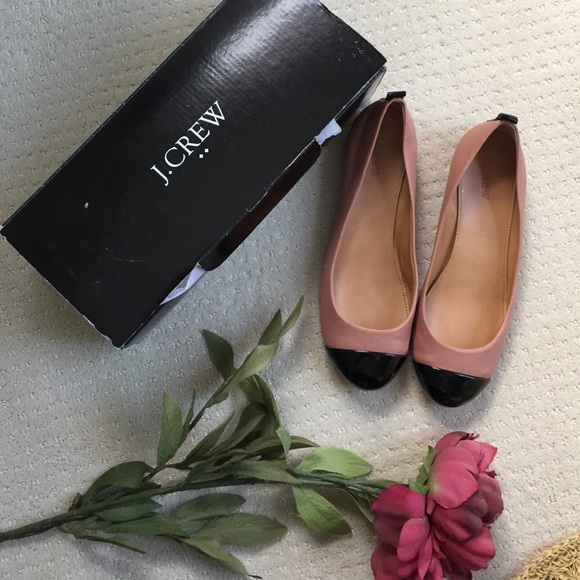 JCREW color block cap toe ballet flats
