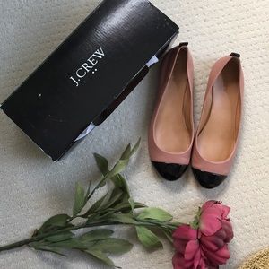 JCREW color block cap toe ballet flats