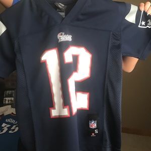 New England Patriots navy blue football jersey