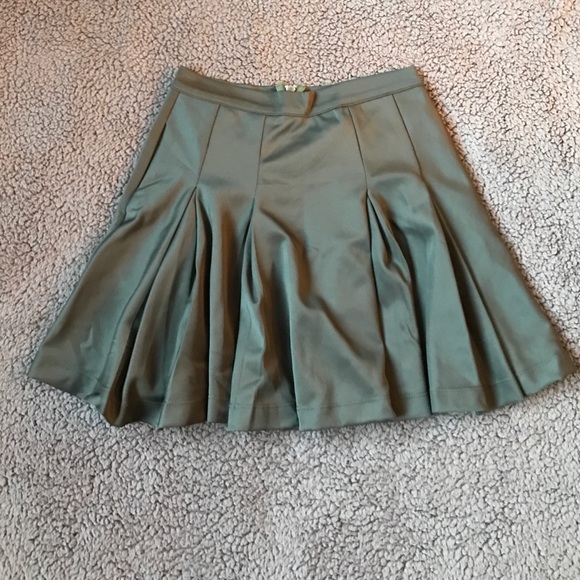 Nasty Gal Dresses & Skirts - Nasty Gal Army Green High Waisted Pleated Skirt