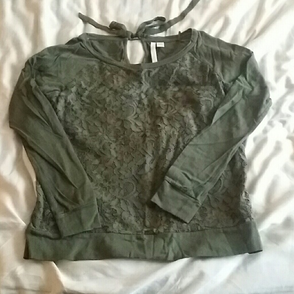 Lauren Conrad olive green top