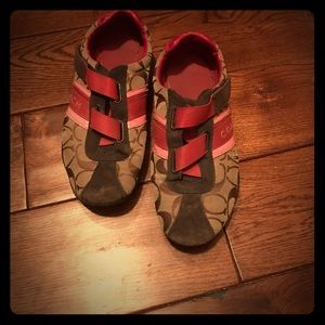 Coach velcro brown and pink Sneakers