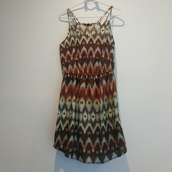 Printed bohemian dress.