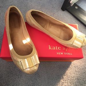 Kate spade gold flat