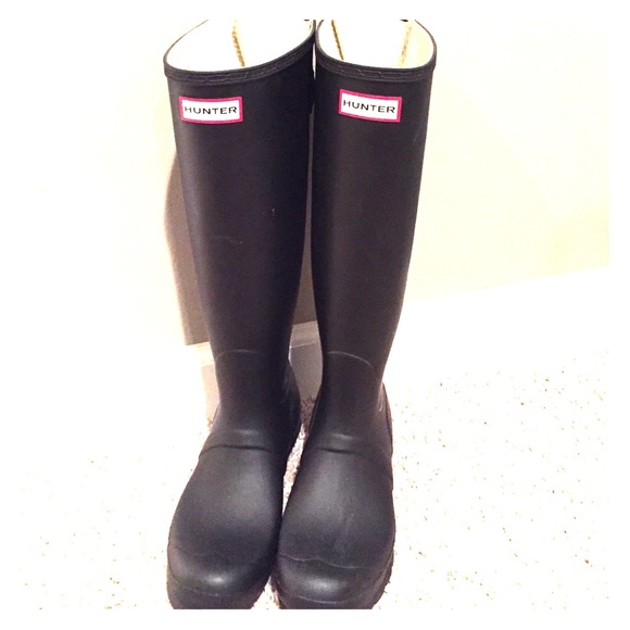 Hunter Boots matte black ADJUSTABLE CALF