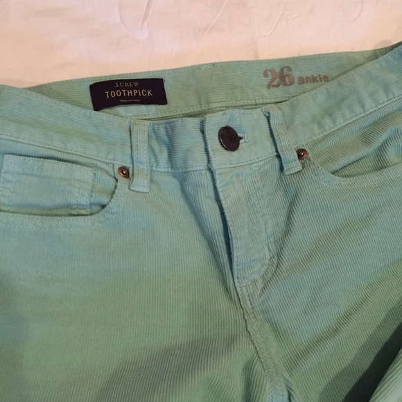 JCrew mint toothpick cords - Picture 3 of 4