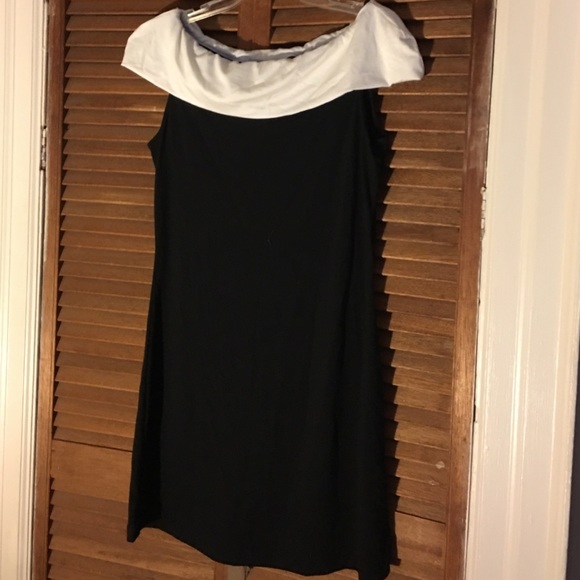 E.c. Star white and black off the shoulder dress