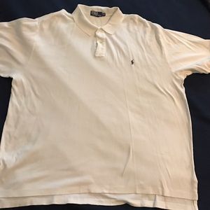 White Mens 2XLT Tall polo.
