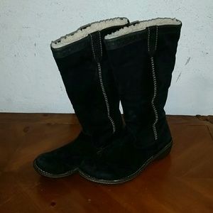 Tall black UGG boots