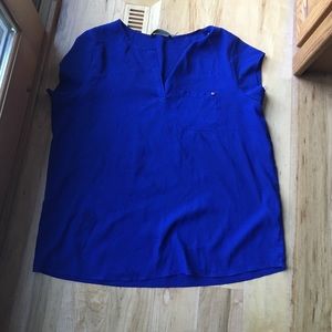 Blue Sheath Ivanka Trump Blouse