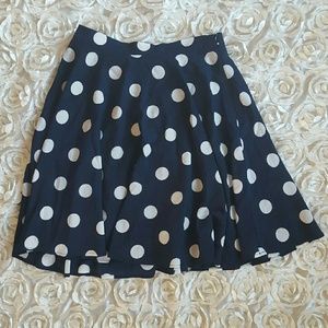 FLASH SALE! Stitch Fix Navy Polka Dot A-Line Skirt