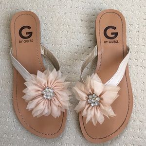 GUESS beige shimmer sandal EXCELLENT condition