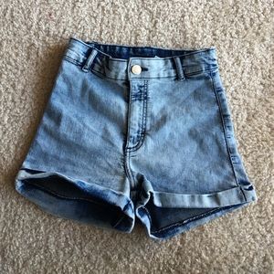 H&M high waisted denim shorts