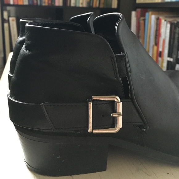 ❌DONATED❌Black Ankle Boots with Buckle - Picture 2 of 4