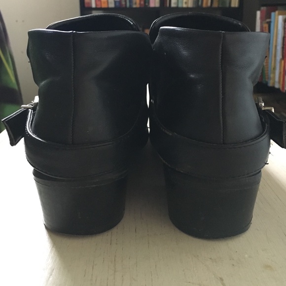 ❌DONATED❌Black Ankle Boots with Buckle - Picture 3 of 4