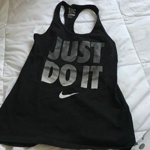 Small woman's Nike black and white tank