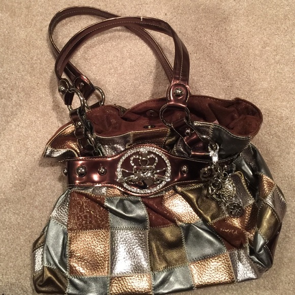 Kathy Van Zeeland handbag multicolor patchwork