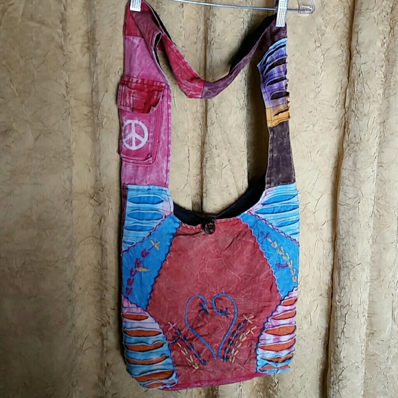 Peace Love Shoulder Messenger Bag Nepal