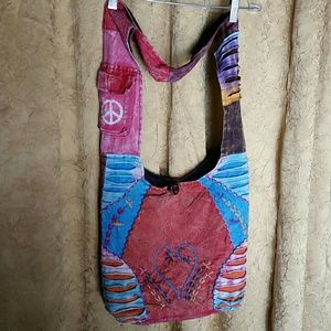 Peace Love Shoulder Messenger Bag Nepal