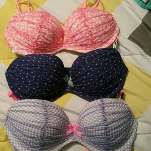 SOLD VS Padded Demi Bras (set of 3)