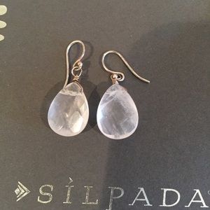 Silpada Sterling Silver Rose Quartz earrings