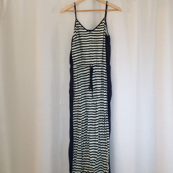 Blue striped dress
