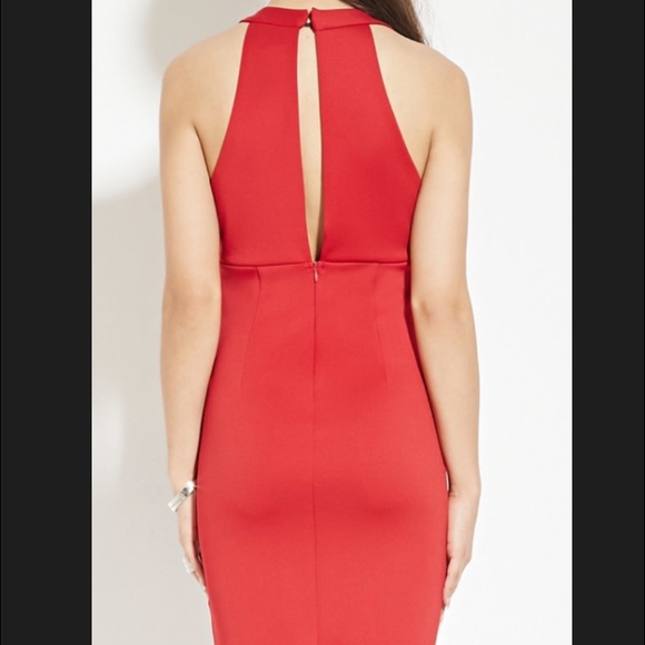 2 x HOST PICK!! NEW: Red Deep V Neck Sheath Dress - Picture 3 of 5