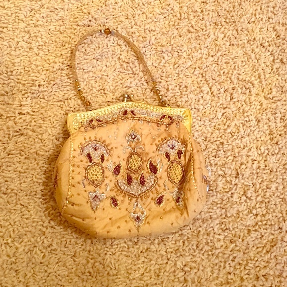 Gold beaded purse