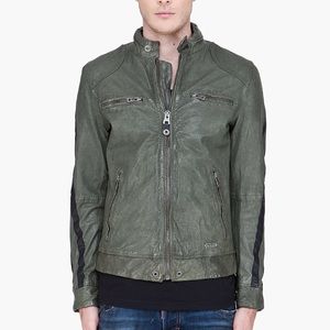 Diesel Green Leather Jacket