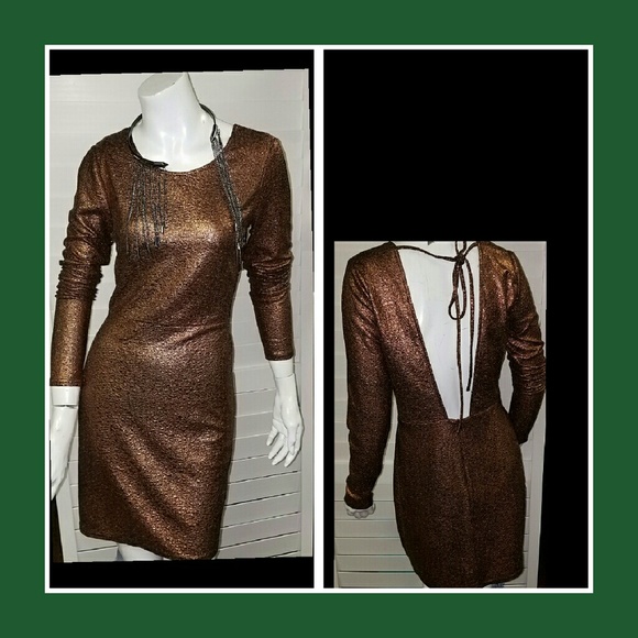Shiny Party Dress GOLD/ BRONZE